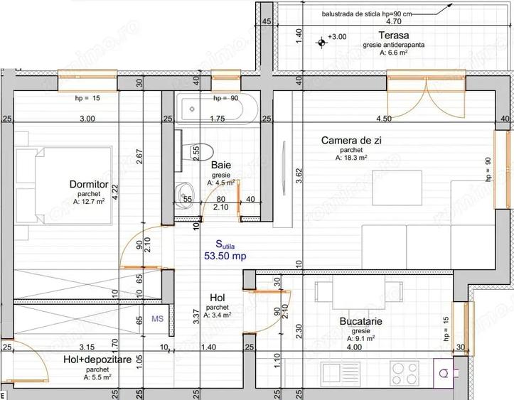 Apartament cu 2 camere decomandat în Girocului