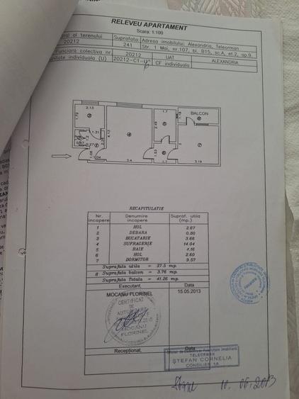 Apartament cu 2 camere semidecomandat în Central