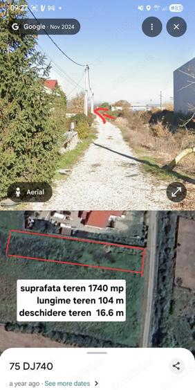 Teren de 1740 mp, în Mărăcineni