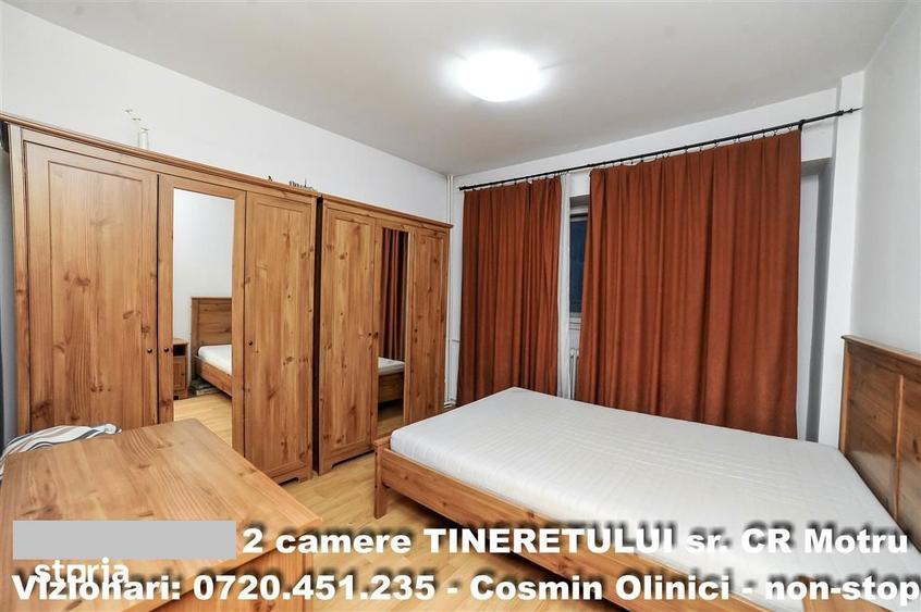 Apartament cu 2 camere semidecomandat în Tineretului