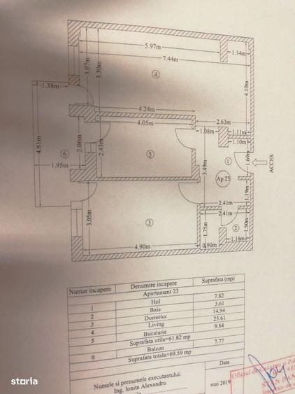 Apartament cu 2 camere în Sud