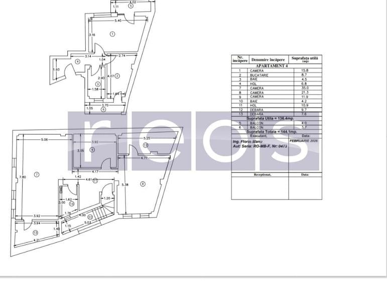 Apartament cu 4 camere în Dămăroaia