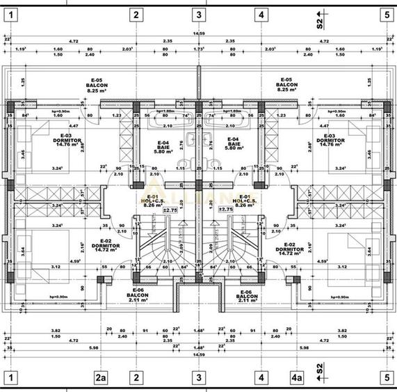 Duplex cu 4 camere cu Canalizare în Metalurgiei