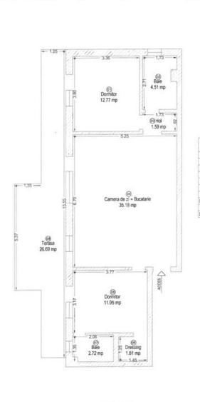 Apartament cu 3 camere în Girocului