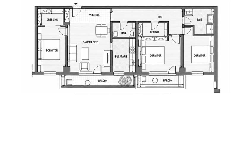 Apartament cu 3 camere decomandat în Gheorgheni