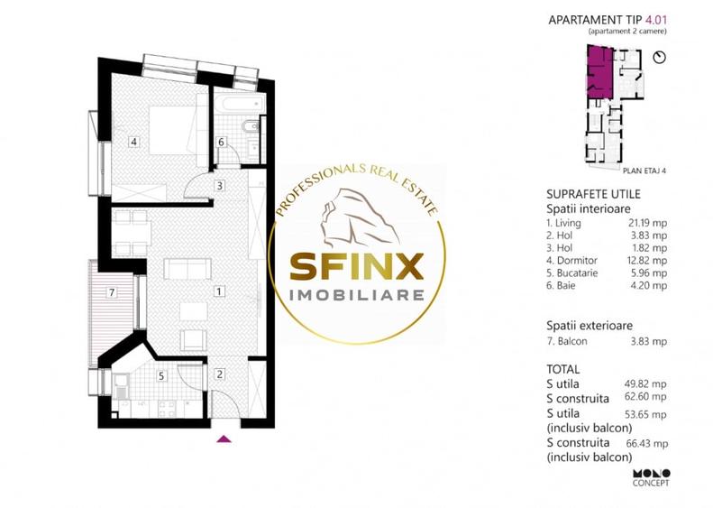 Apartament cu 2 camere semidecomandat în Bucur Obor