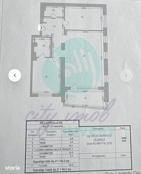 Apartament cu 3 camere în Decebal