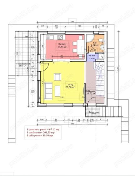 451 mp. Teren central cu aut. de constr vila - 5