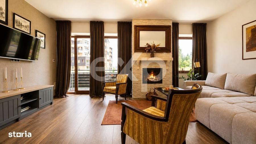 Apartament cu 3 camere, mobilat în Poiana Brașov