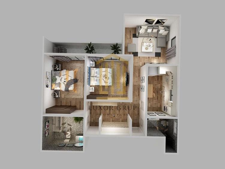 Apartament cu 3 camere semidecomandat în Vest