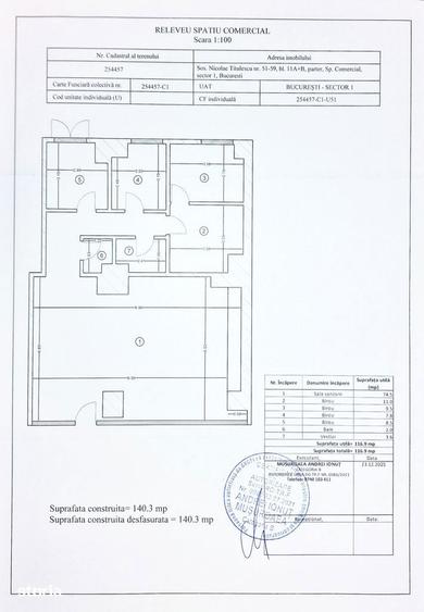 Spațiu comercial, de 117 mp, în Victoriei