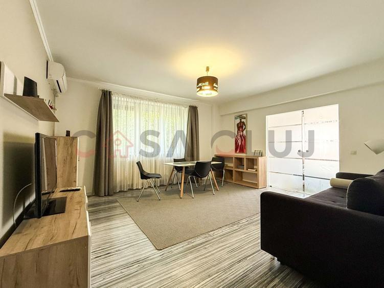 Apartament cu 2 camere semidecomandat, mobilat în Central