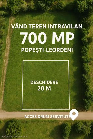Teren de 700 mp, în Exterior Sud