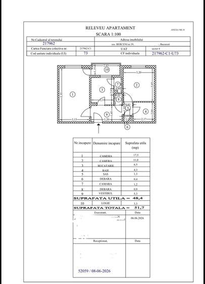 Apartament 2 camere decomandat, 51 mp, Metrou Aparatorii Patriei, Etaj 3, 96.500 DIRECT PROPRIETAR - NECESITA RENOVARE - 1