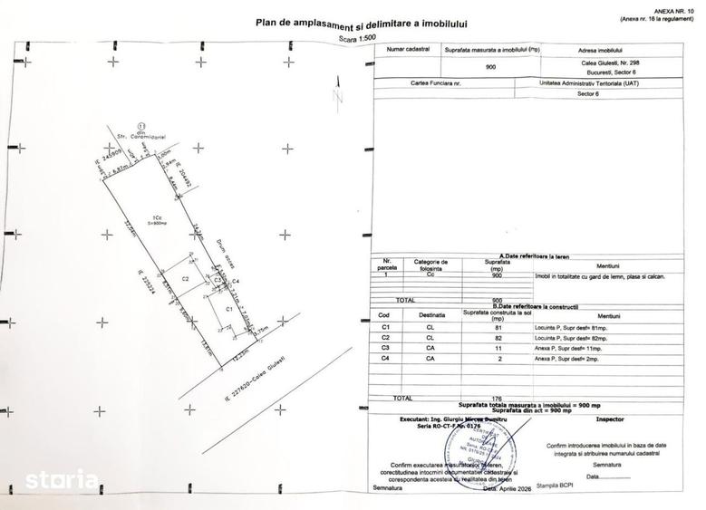 Teren 900 mp cu casa | Calea Giulesti | Toate utilitatile - 1