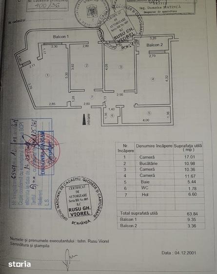 Apartament cu 3 camere decomandat în Călărași