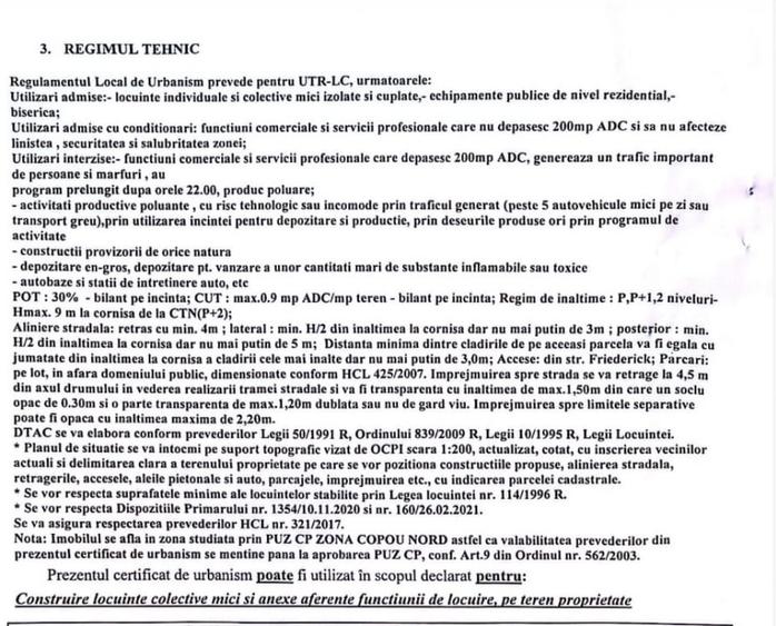 Teren Construcții intravilan de 1433 mp, în Central