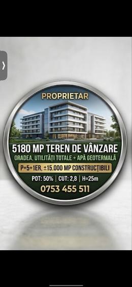 Teren de 5180 mp, în Centura