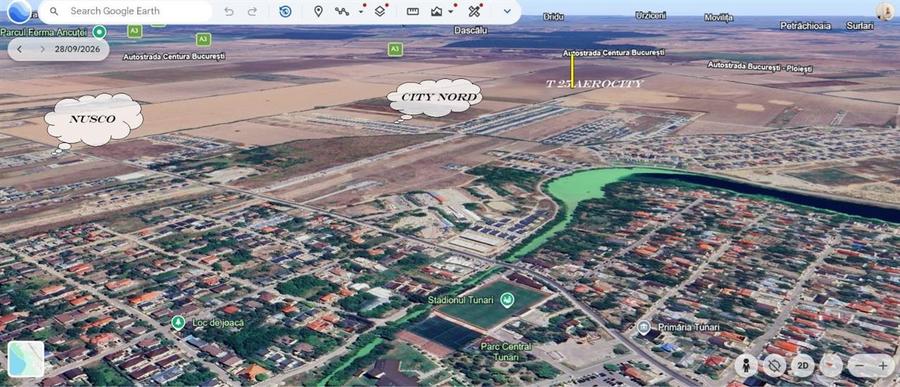 Teren Construcții intravilan de 8000 mp, în Tunari