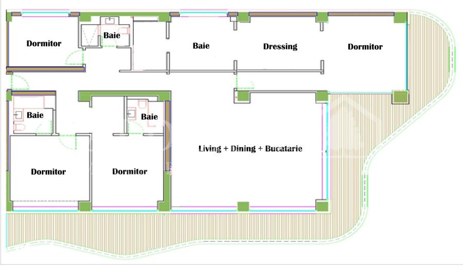 Apartament cu 5 camere în Nord
