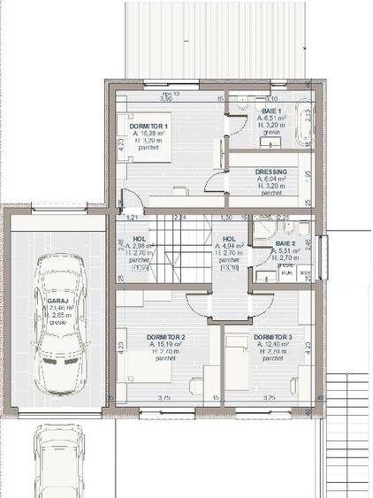 Duplex cu 5 camere cu Garaj în Sălicea