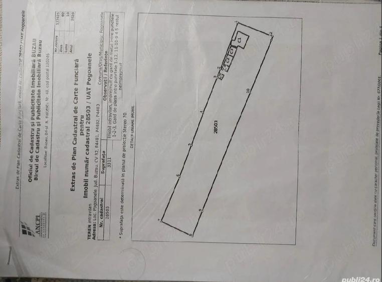 Teren de 3300 mp, în Central