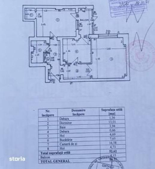 Apartament, 2 camere decomandat, zona ultracentrala, 56,77 mp, etaj 1 - 8