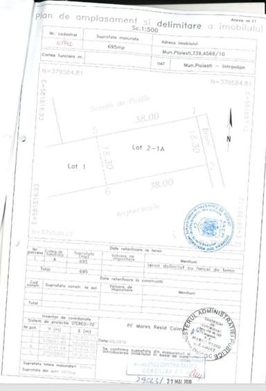 Teren Construcții intravilan de 695 mp, în Sud
