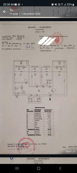 Apartament cu 3 camere decomandat în Chișinau