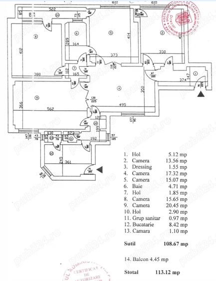 Apartament cu 5 camere decomandat în Amzei