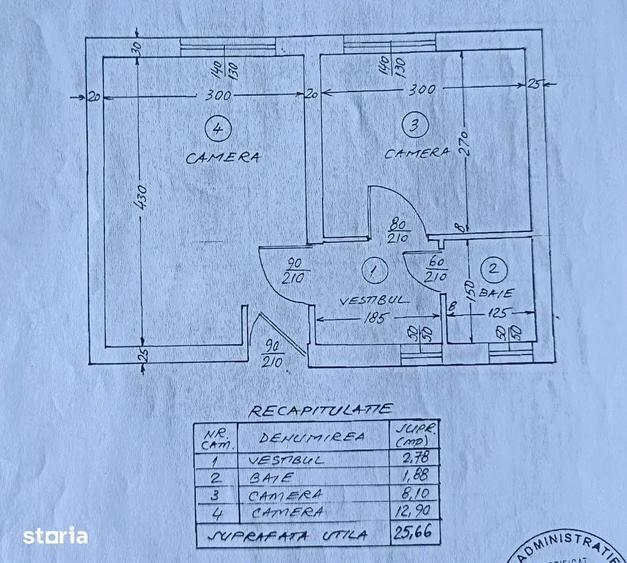 Apartament cu 2 camere în Rahova