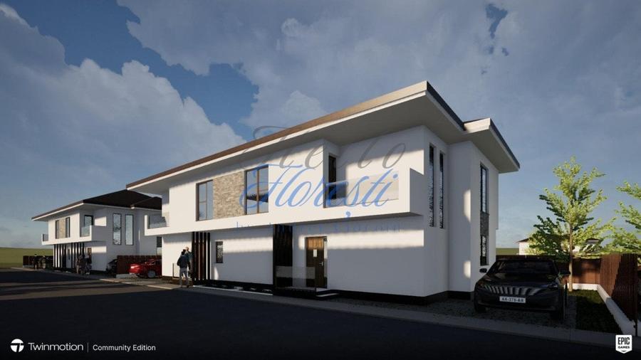 Duplex cu 4 camere cu Canalizare în Florești