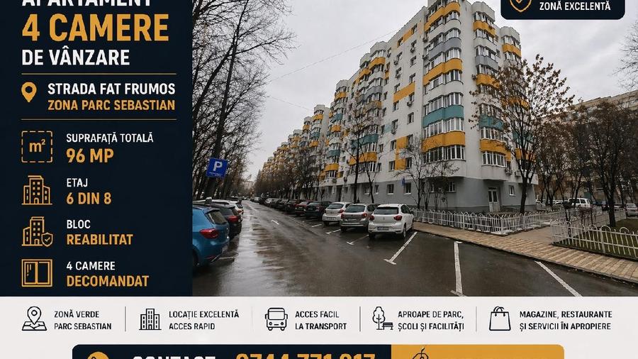 Apartament cu 4 camere decomandat în Sebastian