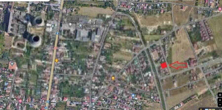 Teren de 500 mp, în Exterior Vest