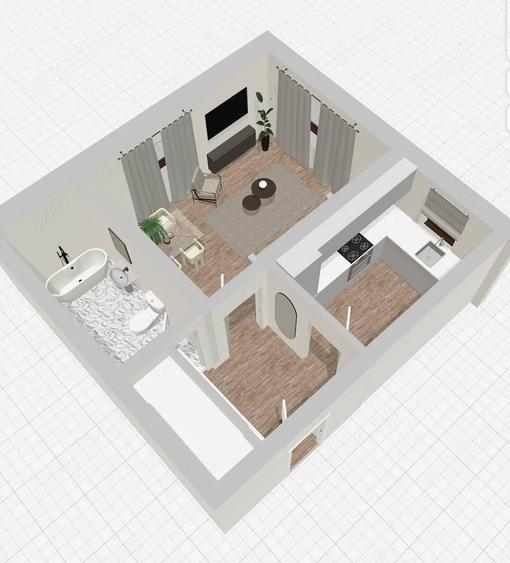 Apartament cu 2 camere decomandat în Central