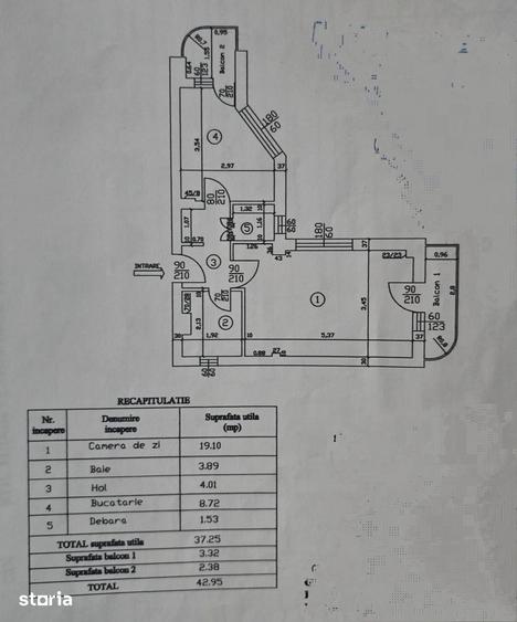 Garsonieră decomandată în Central