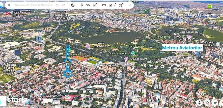 Apartament cu 2 camere decomandat în Arcul de Triumf