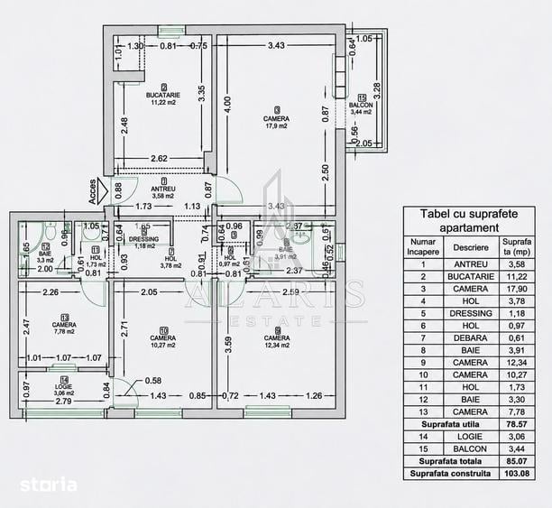 Apartament cu 4 camere decomandat în Bucovina