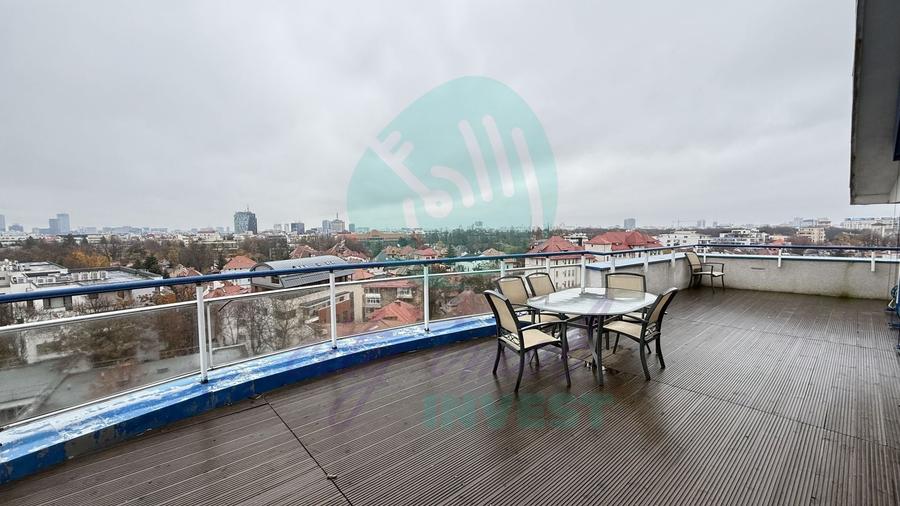 Penthouse cu 2 camere semidecomandat, mobilat în Aviatorilor