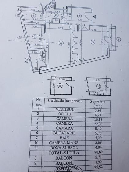 Apartament cu 2 camere nedecomandat în Cotroceni