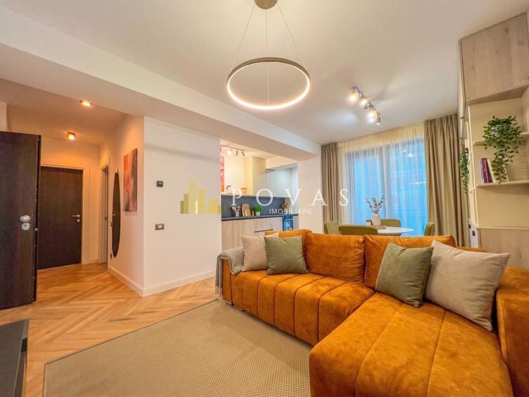 Apartament cu 2 camere semidecomandat, mobilat în Pipera