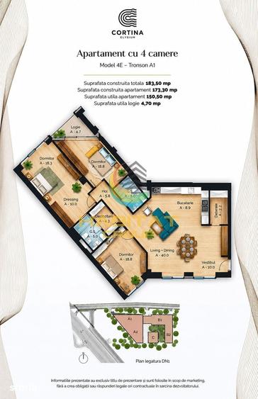 Apartament cu 4 camere în Cișmigiu