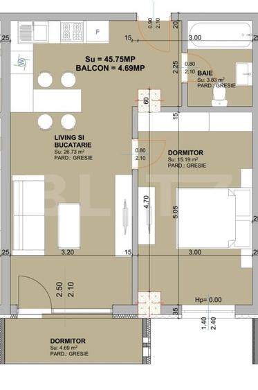 Apartament cu 2 camere decomandat în Central
