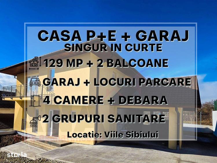 Casa P+E Noua, singur in curte, Garaj, Viile Sibiului, Gradina |VIDEO - 2