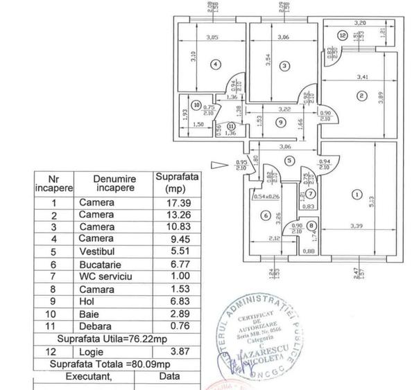 Apartament cu 4 camere decomandat în Militari