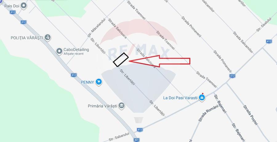 Teren Construcții intravilan de 986 mp, în Vărăști
