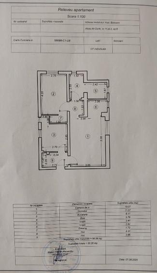 Apartament cu 2 camere semidecomandat, mobilat în Central