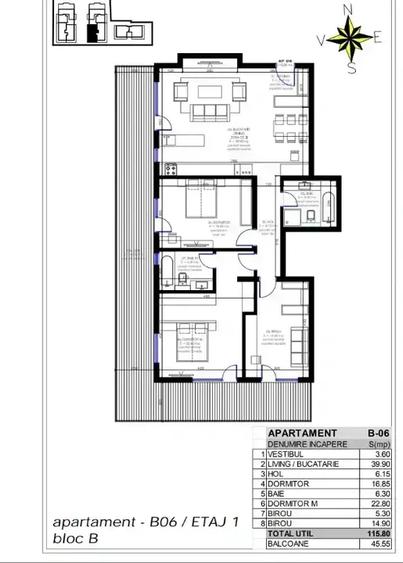 Apartament cu 4 camere decomandat în Iancu Nicolae