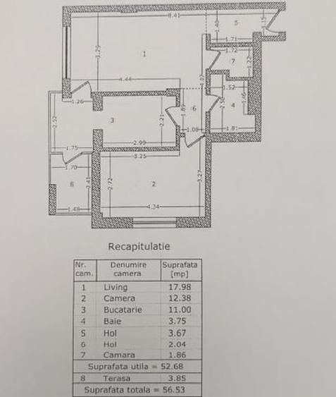 Apartament cu 2 camere semidecomandat, mobilat în Drumul Taberei