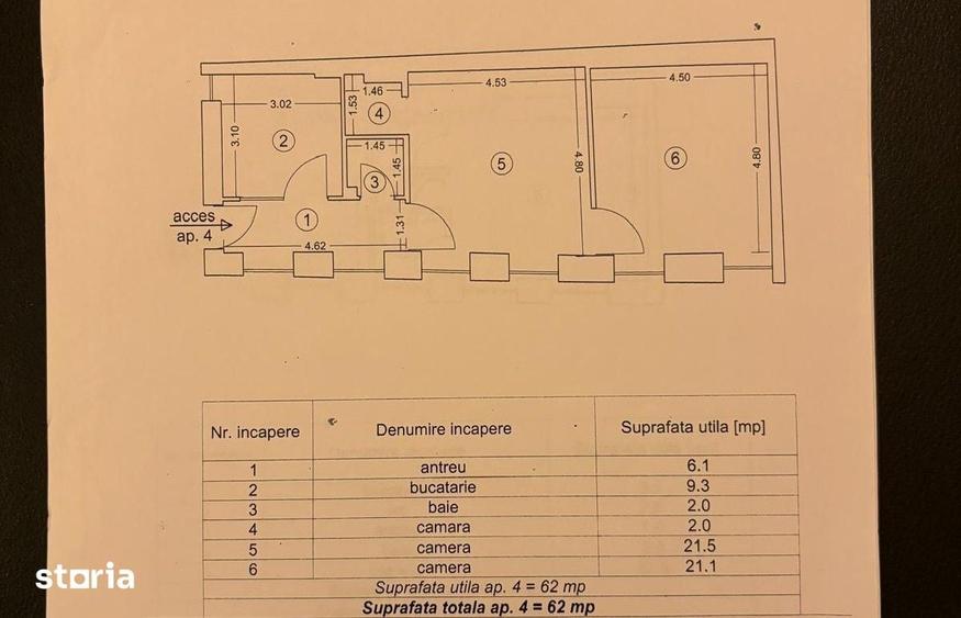 Apartament cu 2 camere în Centrul Istoric